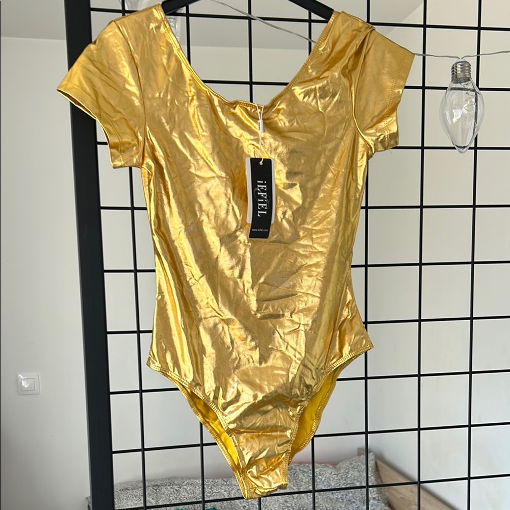 Gold Kids One Piece for dance party or parties